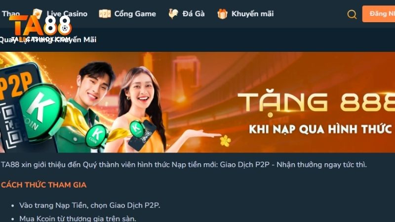 Nạp vốn để nhận được các ưu đãi nạp đầu hấp dẫn