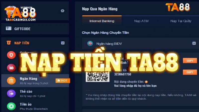 Những phương thức giao dịch hiện đang được hệ thống hỗ trợ